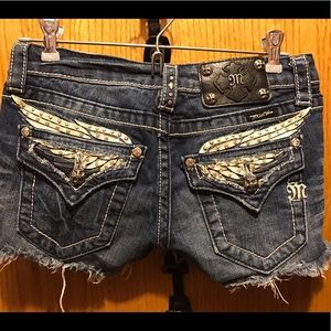 Miss Me angel wings shorts