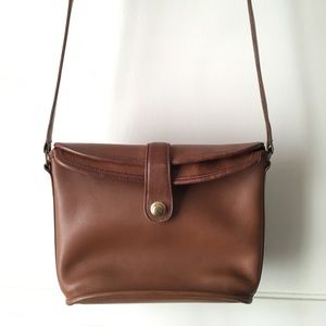 Cappuccino Brown Vintage Coach Crossbody Satchel