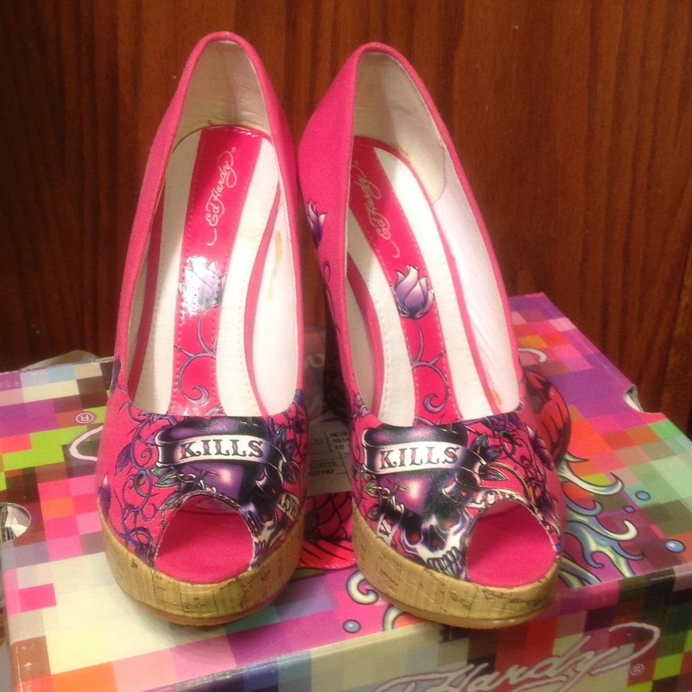 Ed Hardy Casablanca Canvas Platform