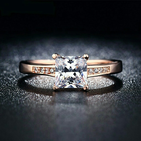 Jewelry - 18K Rose Gold Plated Engagement Ring