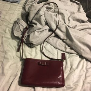 Coach Cross-body Burgundy Bow Purse