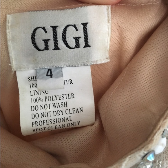 Long tan, laced two piece dress - prom/formal - Picture 3 of 4