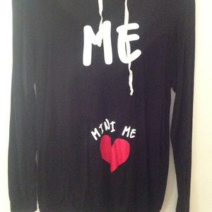 Hooded maternity sweater