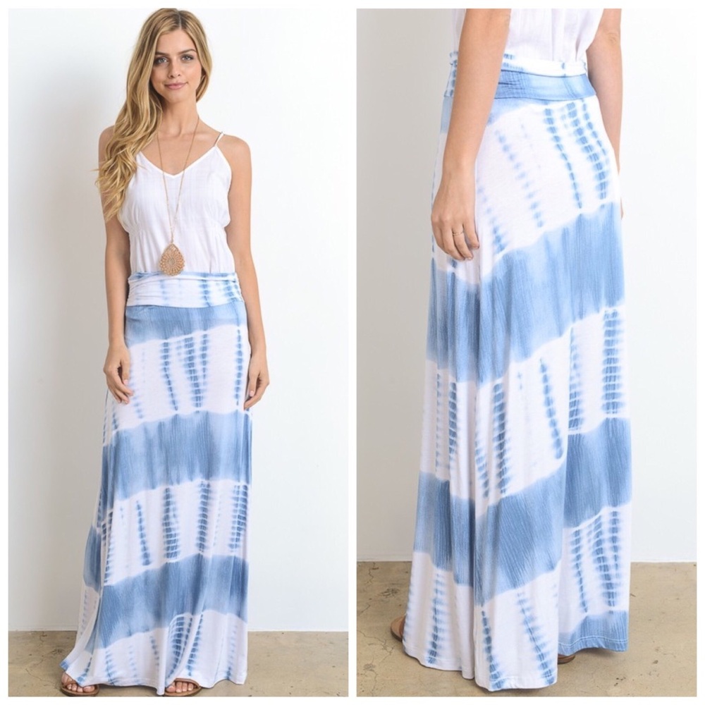 🔴Final Price🔴 LAST M❗️ 💙 Tie Dye Maxi Skirt 💙 - Picture 4 of 4