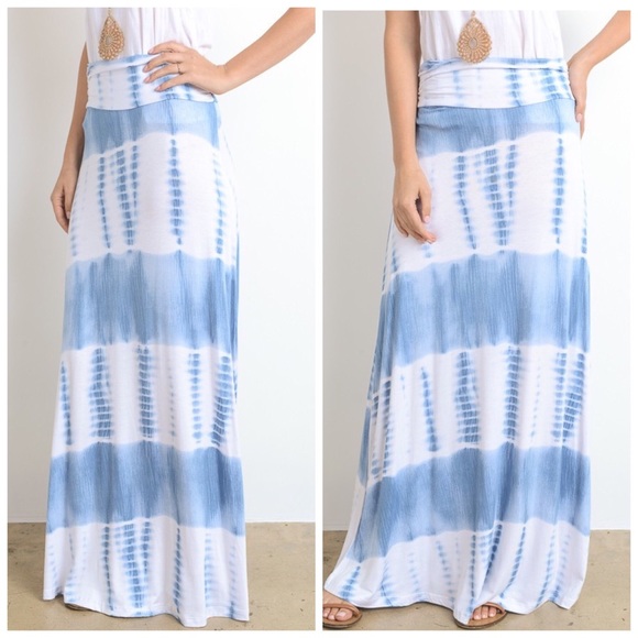 🔴Final Price🔴 LAST M❗️ 💙 Tie Dye Maxi Skirt 💙 - Picture 3 of 4