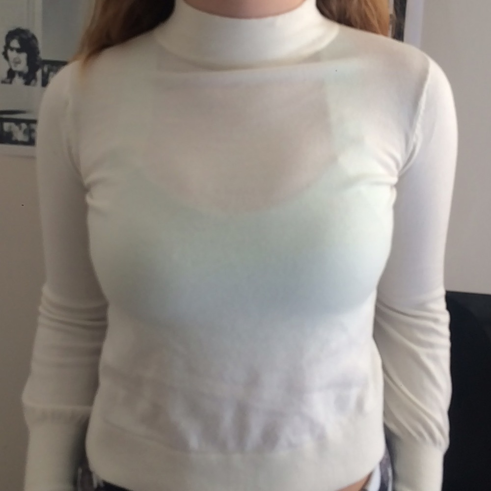 WHITE SOFT TOPSHOP TURTLENECK
