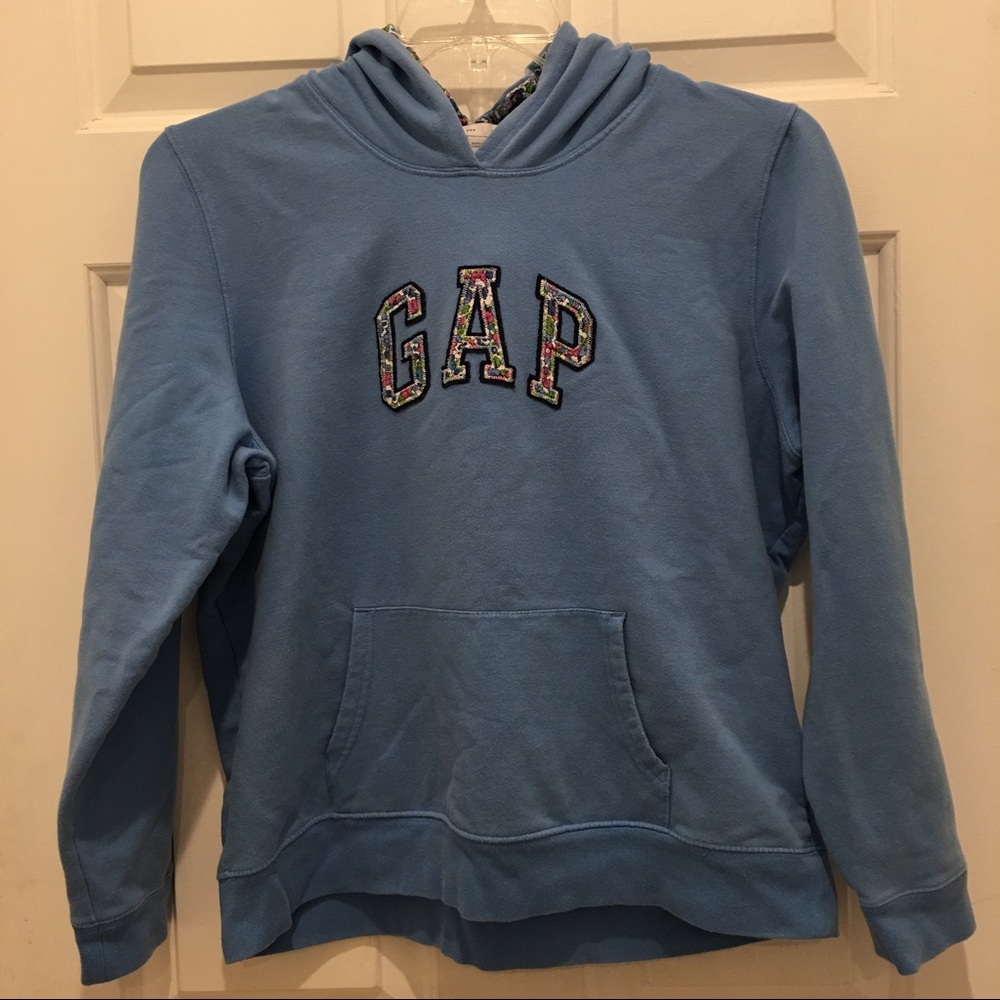 GAP Hoodie XL Floral detail on logo & hoodie