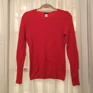 J. Crew Orange Cable Sweater