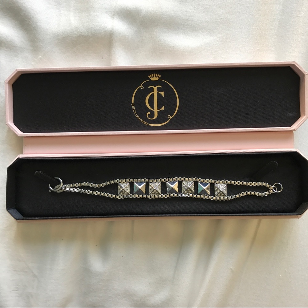 Juicy Couture Pave Stud Bracelet Silver