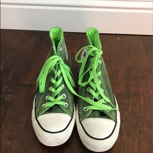 Green hightop converse
