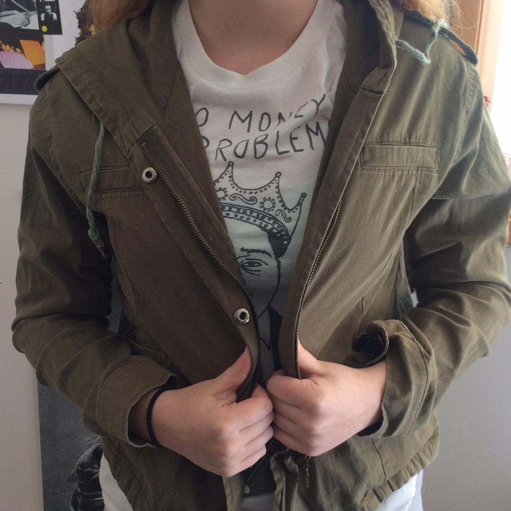 SHORT GREEN ARMY JACKET