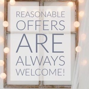 Reasonable offers welcome!