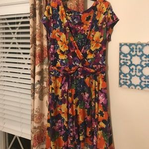 Garner Hill Faux Floral Wrap Dress