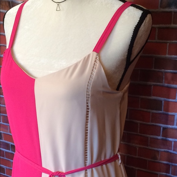 C. Luce - Pink and ivory midi dress. - Picture 3 of 8