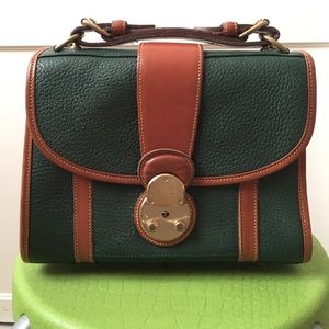 Brown & Green Dooney & Bourke Leather Handbag