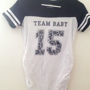Motherhood maternity sports themed shirt
