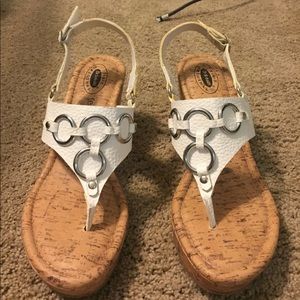 Thong wedge sandals