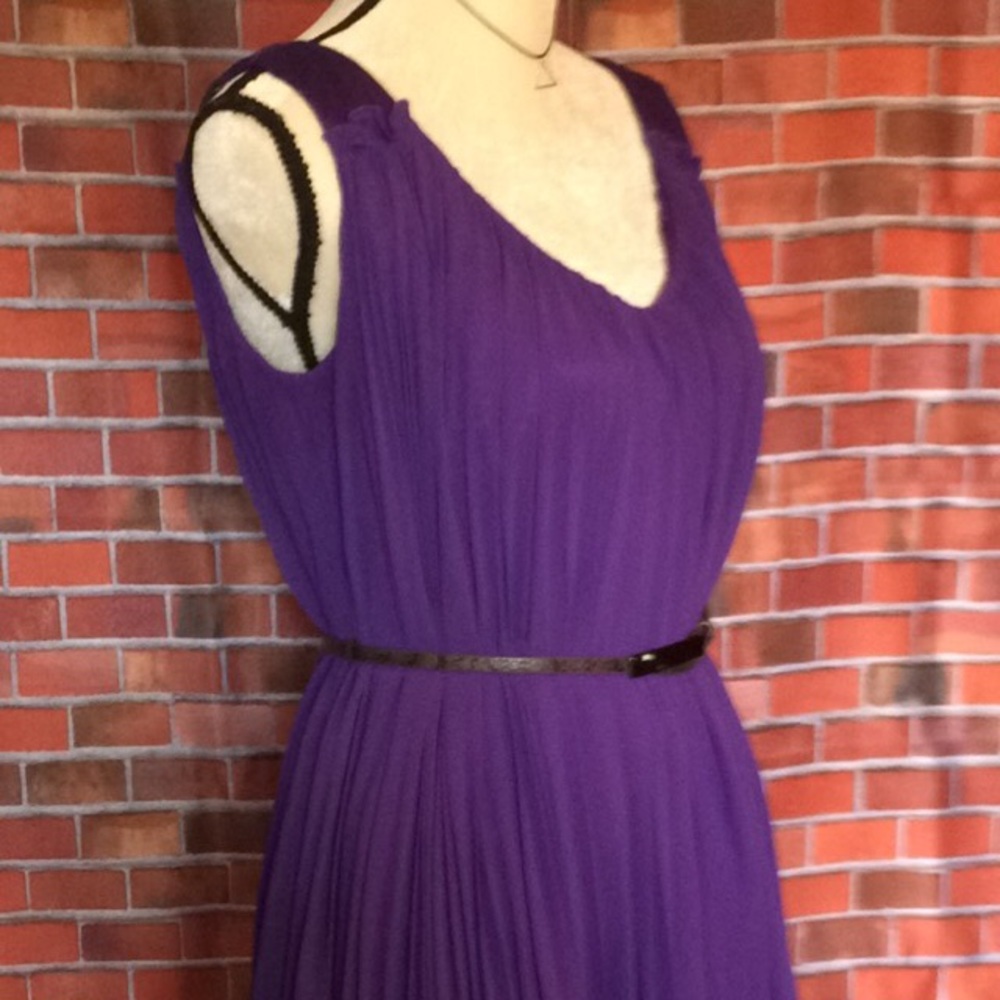 Nine West - Stunning pleated deep purple dress - Picture 4 of 8