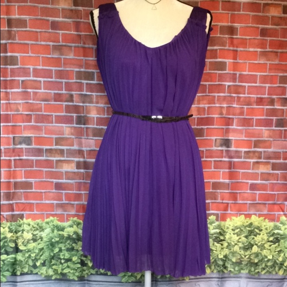 Nine West - Stunning pleated deep purple dress