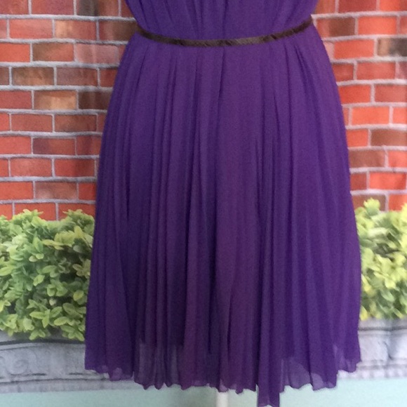 Nine West - Stunning pleated deep purple dress - Picture 5 of 8