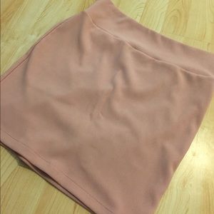 Blush mini skirt