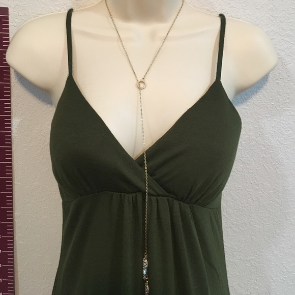 Olive Green Maxi Dress - Picture 3 of 5
