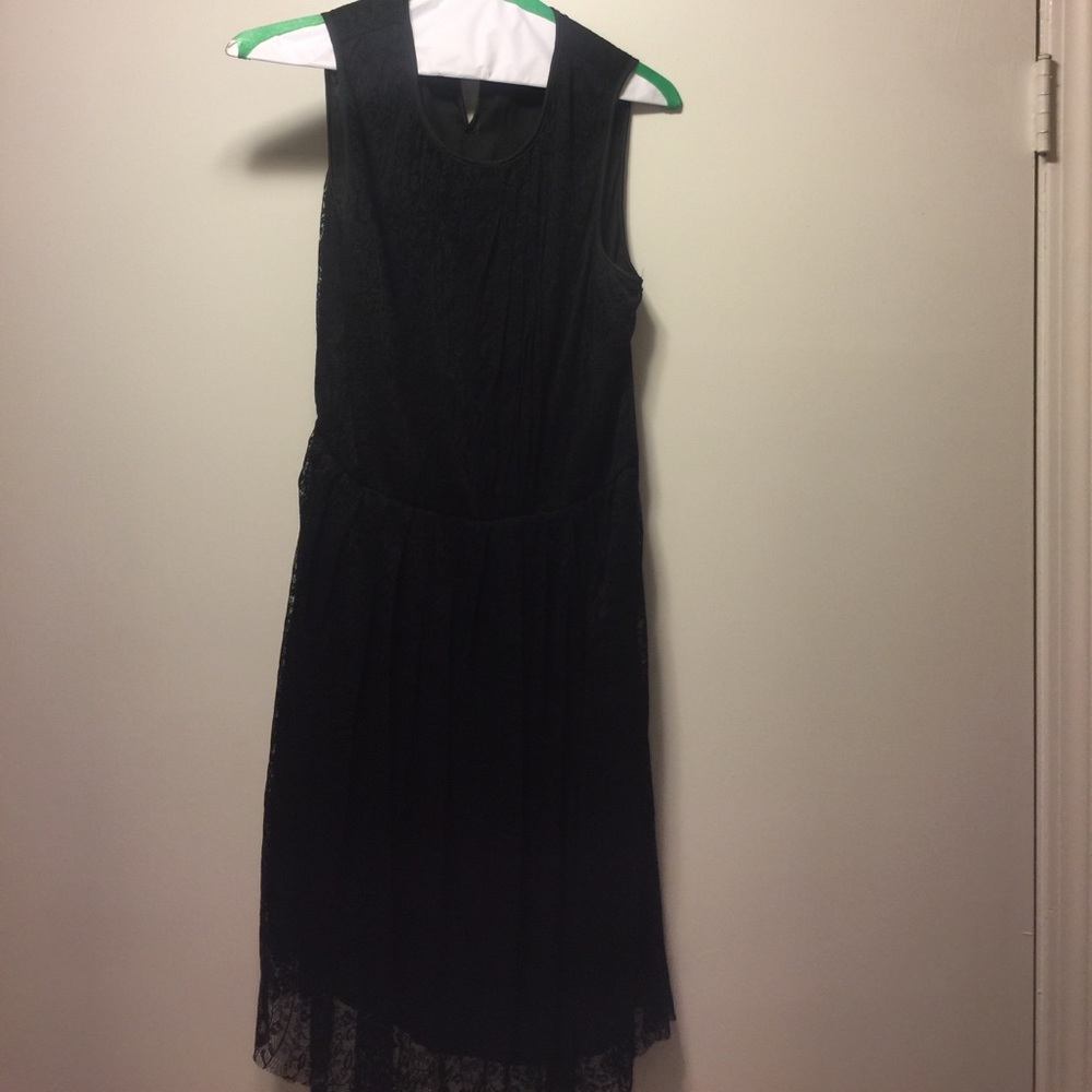 Black cocktail lace dress