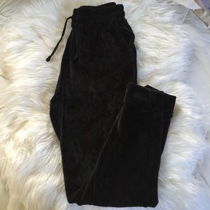 Black velvet Joggers