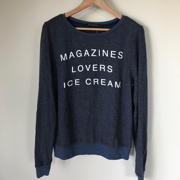 Wildfox Sweater Magazines Lovers Ice cream New - Picture 6 of 6