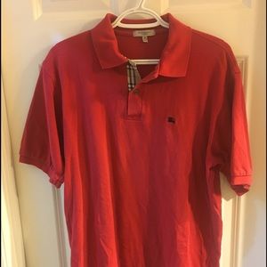 Red Burberry shirt