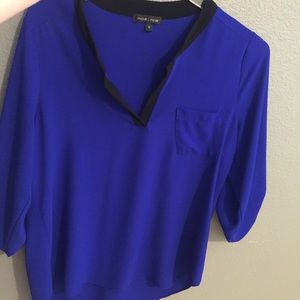 Blue dress blouse