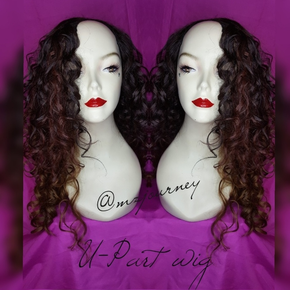 Synthetic U-Part wig.
