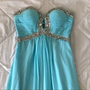 Strapless prom dress