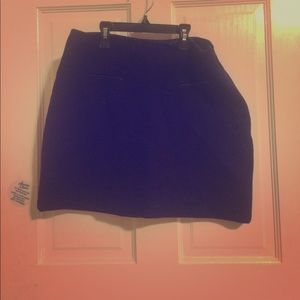 Purple Wool Mini Skirt