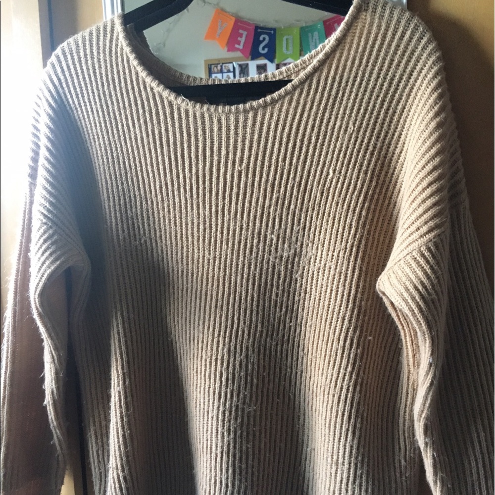 Tan knit sweater