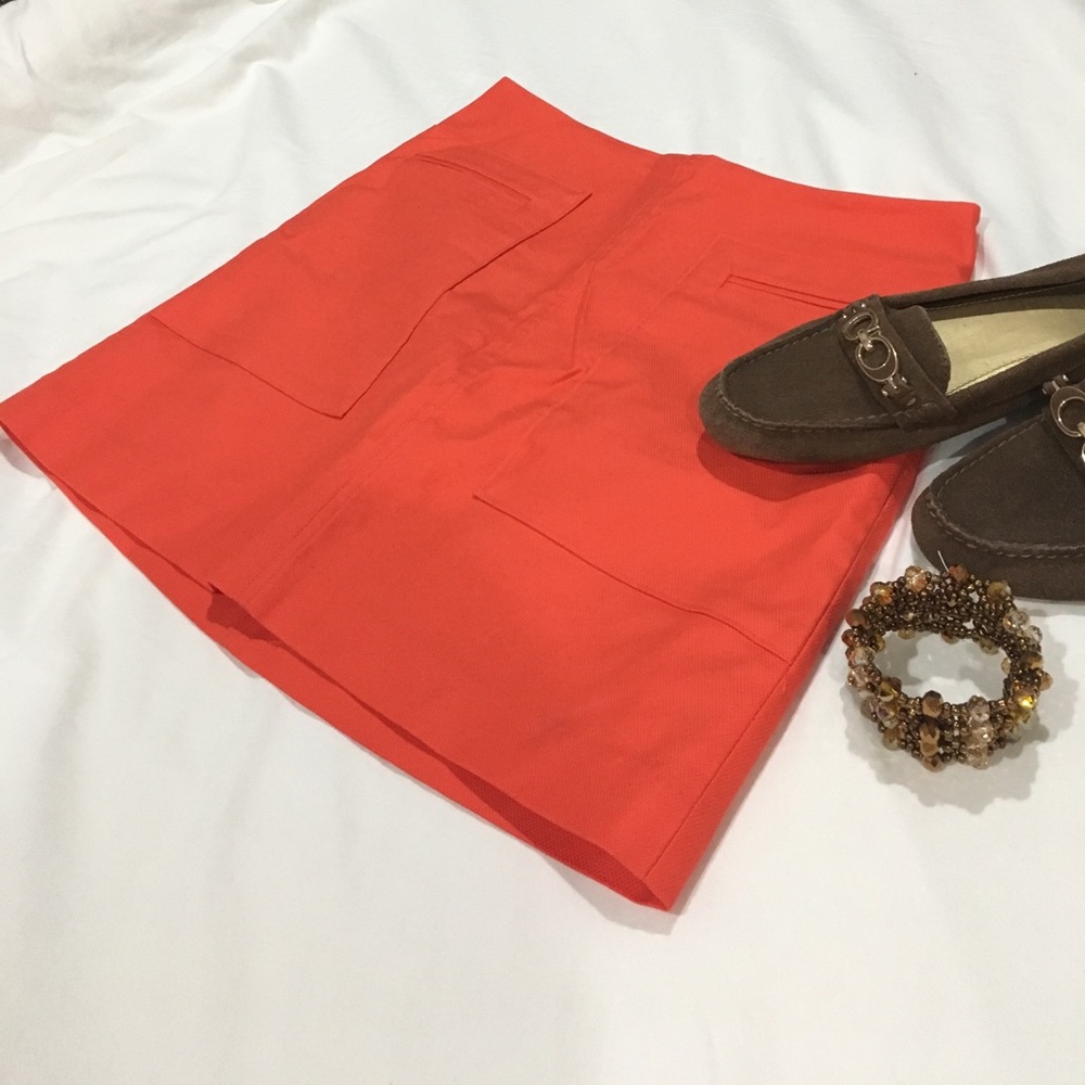 NWOT Banana Republic Orange Skirt