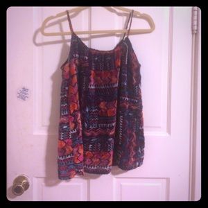 Purple printed tank top