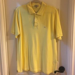 Yellow Burberry polo classic fit