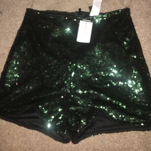 Green Sequence Shorts
