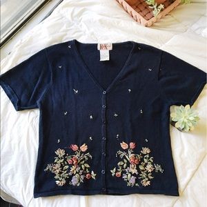 Vintage short sleeve cardigan