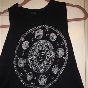 sun calendar crop top