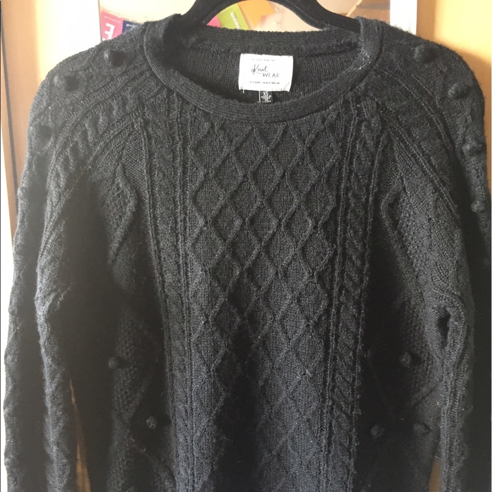 Black knit sweater