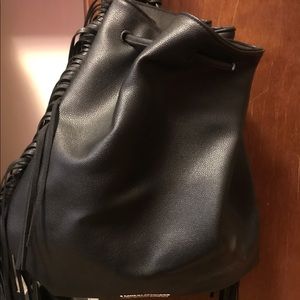 Victoria's Secret fringe sling back backpack