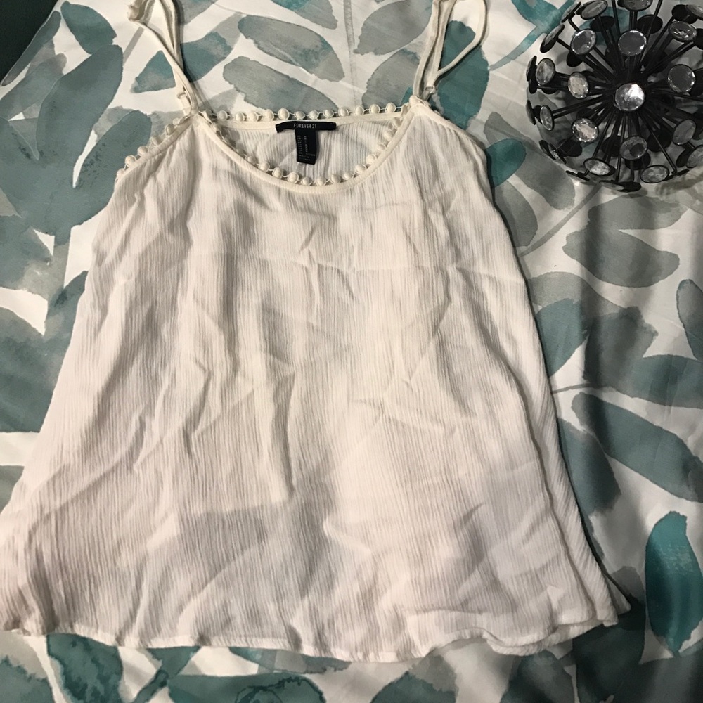 Forever 21 cream colored blouse tank