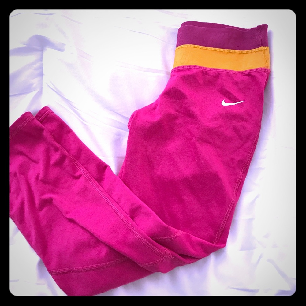Nike Dri- fit cropped tights , fleece lined