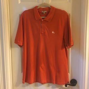 Burnt orange Burberry polo