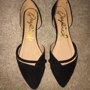 Black Pointed Flats