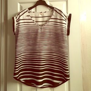 Black and white striped blouse