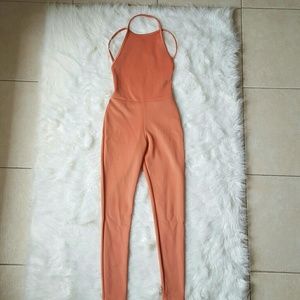 Pink Backless Jumpsuit