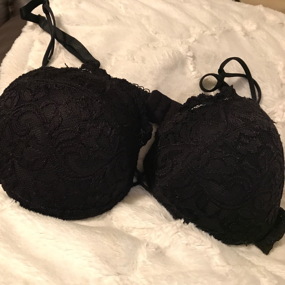 Black Lace Push Up Bra 36C Smart & Sexy
